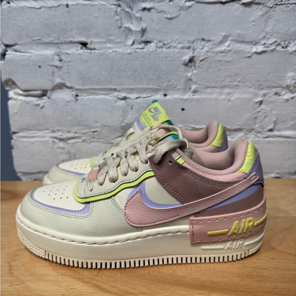 Nike Air Force 1 Shadow Women’s Sz 7 Cashmere Pale Coral‎ Sneakers CI0919-700 - Picture 1 of 9